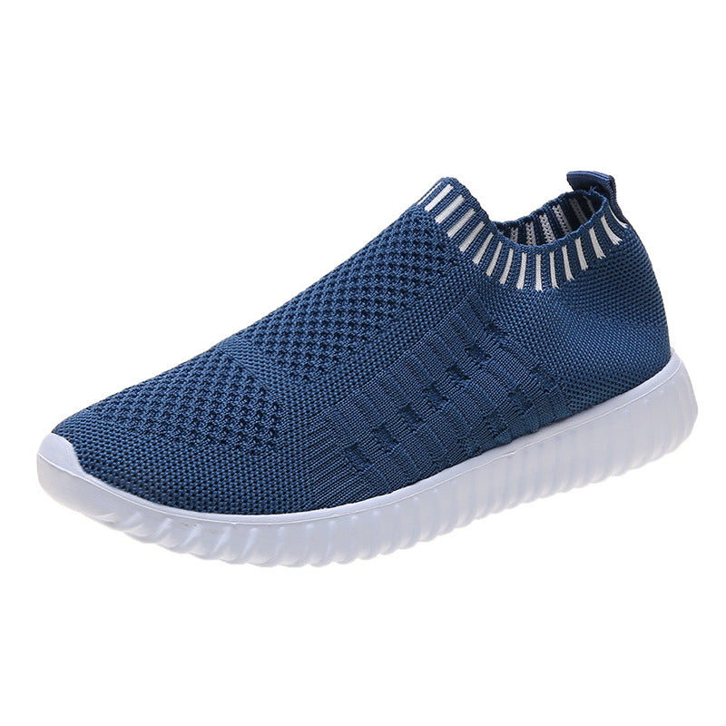 New trend of women's shoes wild sports casual flying woven shoes running tide shoes