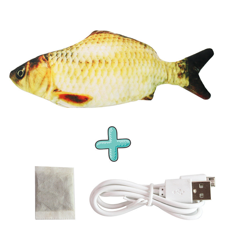 Pet supplies explosive electric simulation fish will beating cat toys automatically tease cat toys to send catnip