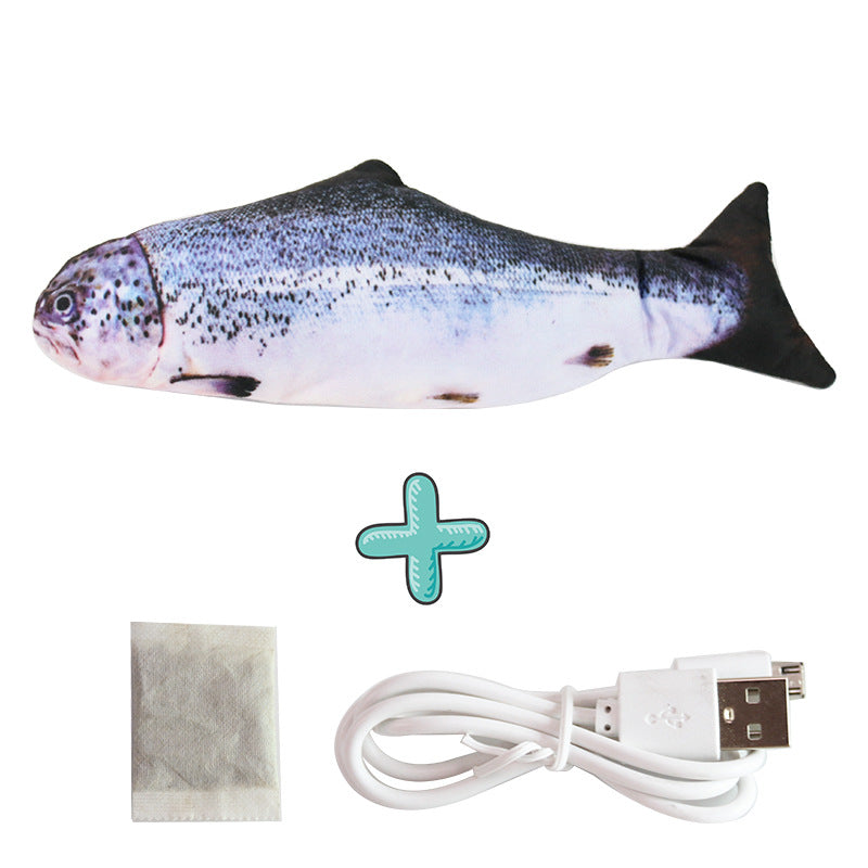 Pet supplies explosive electric simulation fish will beating cat toys automatically tease cat toys to send catnip