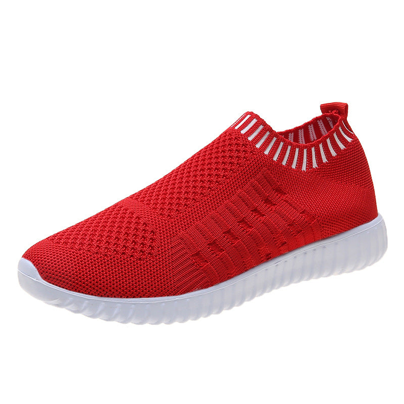 New trend of women's shoes wild sports casual flying woven shoes running tide shoes