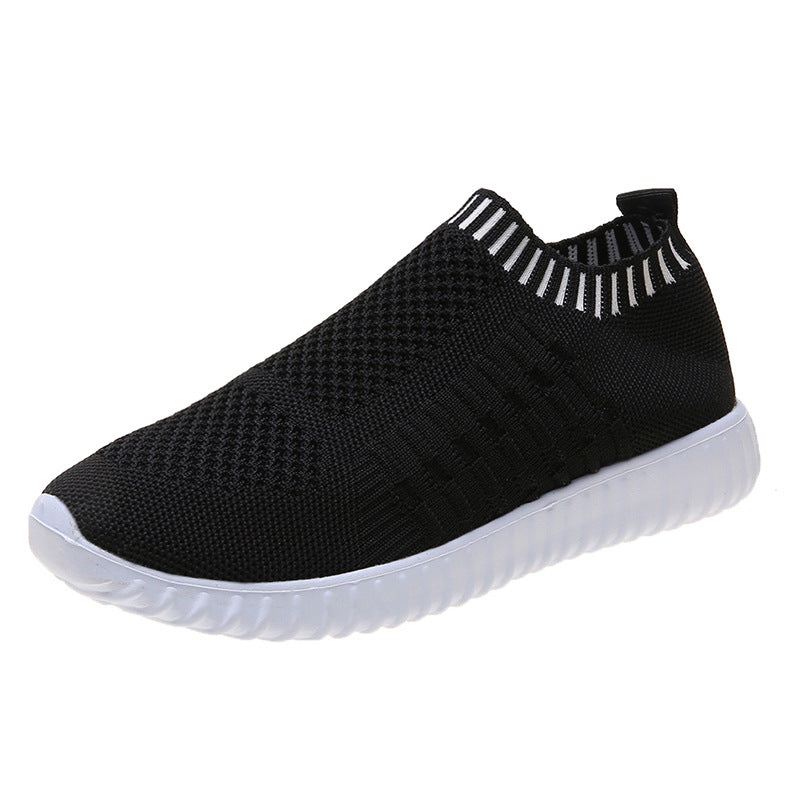 New trend of women's shoes wild sports casual flying woven shoes running tide shoes