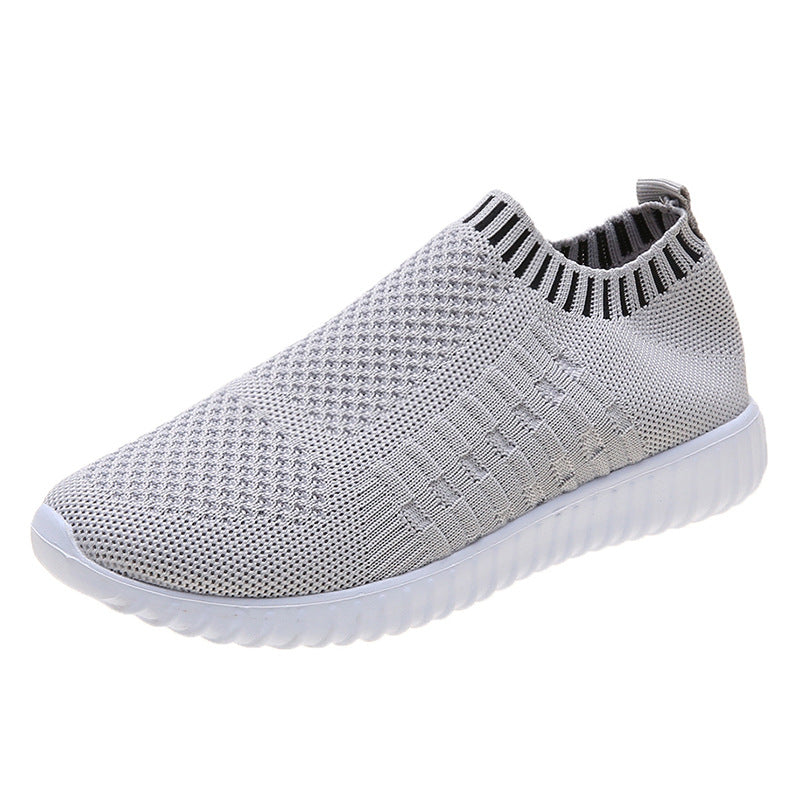 New trend of women's shoes wild sports casual flying woven shoes running tide shoes