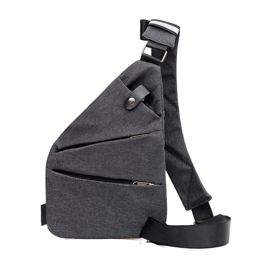 Digital storage gun bag men's canvas chest bag crossbody sports waist bag multi-function personal one-shoulder anti-theft bag