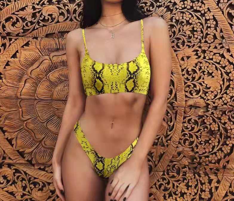 European and American foreign trade sexy leopard print bikini bikini swimsuit