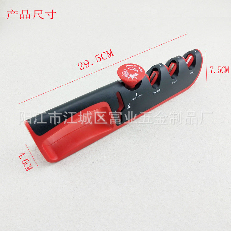 Kitchen adjustable angle sharpening stone four-stage quick sharpener