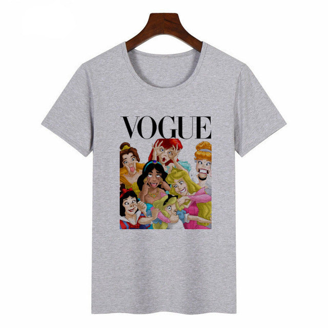 European and American style funny kawaii princess collection shirt short sleeve t-shirt