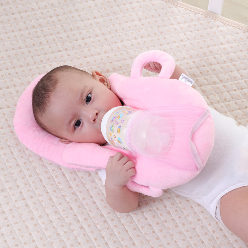 Creative new plush toy multifunctional baby feeding pillow neonatal feeding artifact anti-spitting milk pillow plush pillow