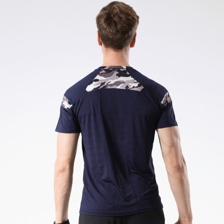 European and American breathable fitness running training basketball football short sleeve