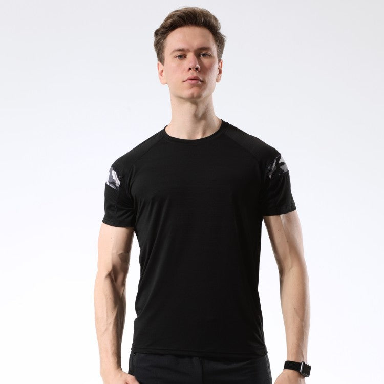 European and American breathable fitness running training basketball football short sleeve