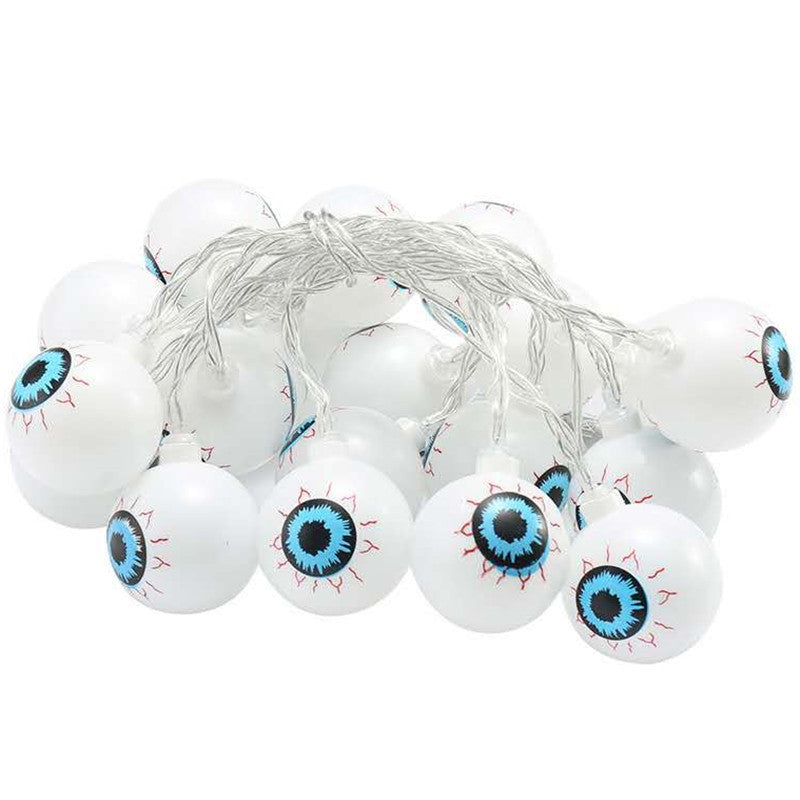 Cross-border hot-selling LED string lights ghost eye string lights ghost festival Halloween DIY decorative lights USB lanterns pool lights