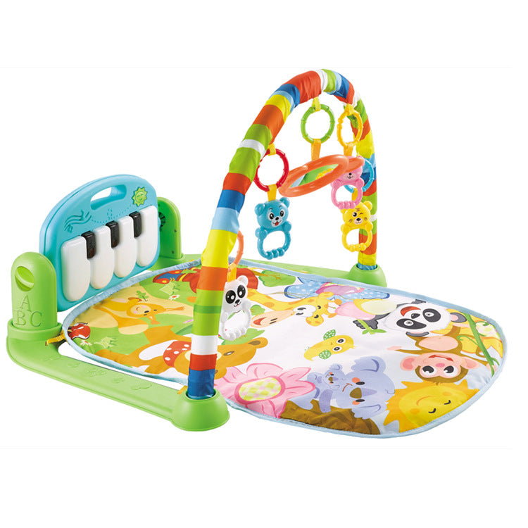 Infant music pedal piano fitness frame 0-3-12 months baby crawling mat cross-border hot-selling toys