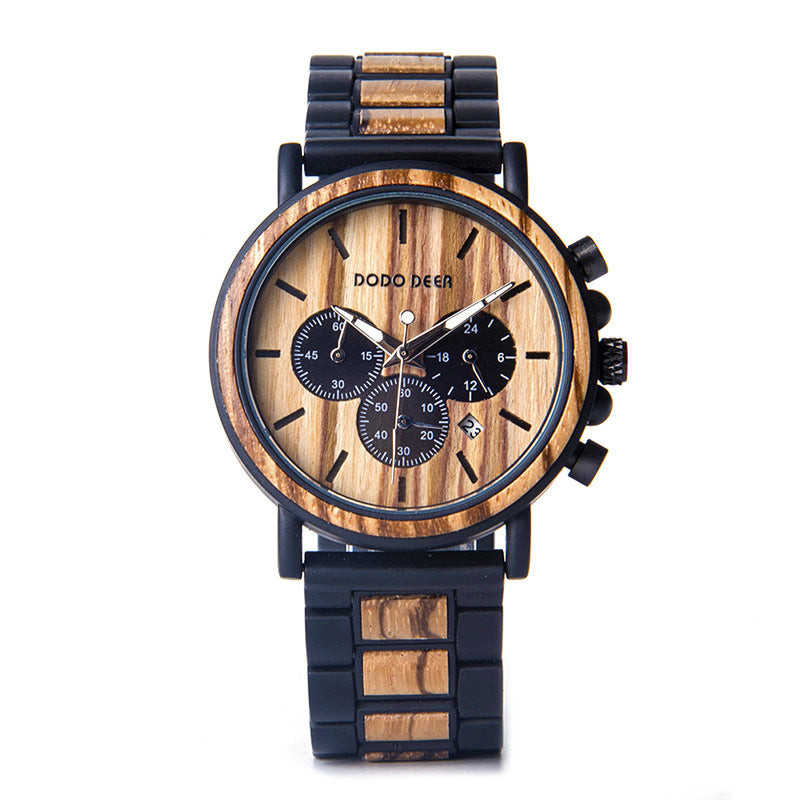 DODO DEER Explosion Wood Watch Men's Multifunctional Watch