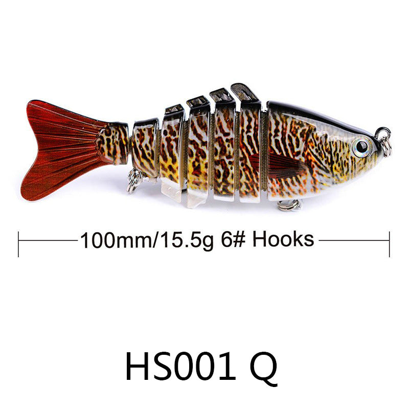10cm classic lure plastic hard bait 15.5g with packaging 7 sections multi-section fish lure bionic bait