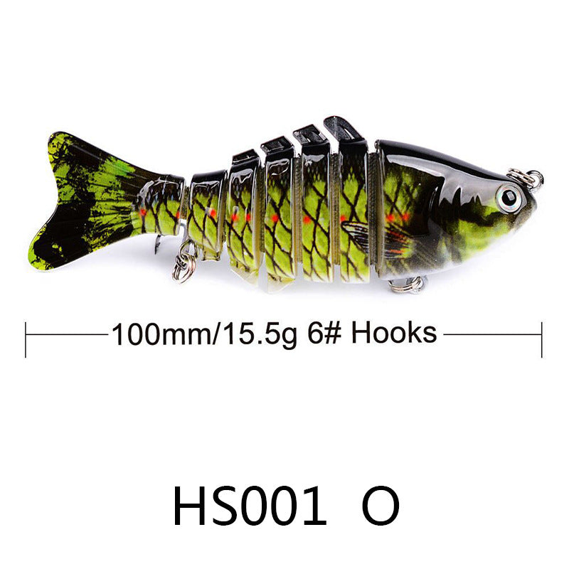 10cm classic lure plastic hard bait 15.5g with packaging 7 sections multi-section fish lure bionic bait