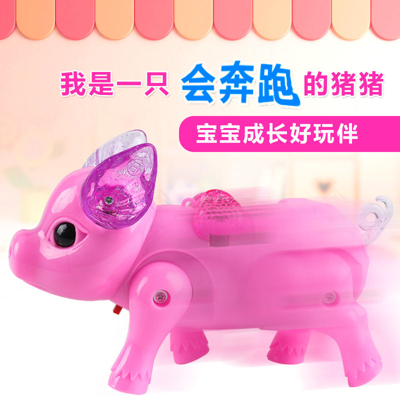 Hot selling hot-selling luminous leash walking pig toy