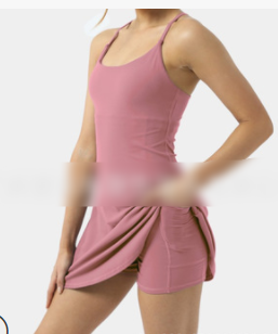 Cross-border new comes with a base anti-failure pocket fitness dance yoga sling suit short skirt