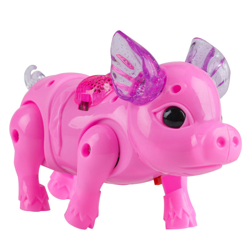 Hot selling hot-selling luminous leash walking pig toy