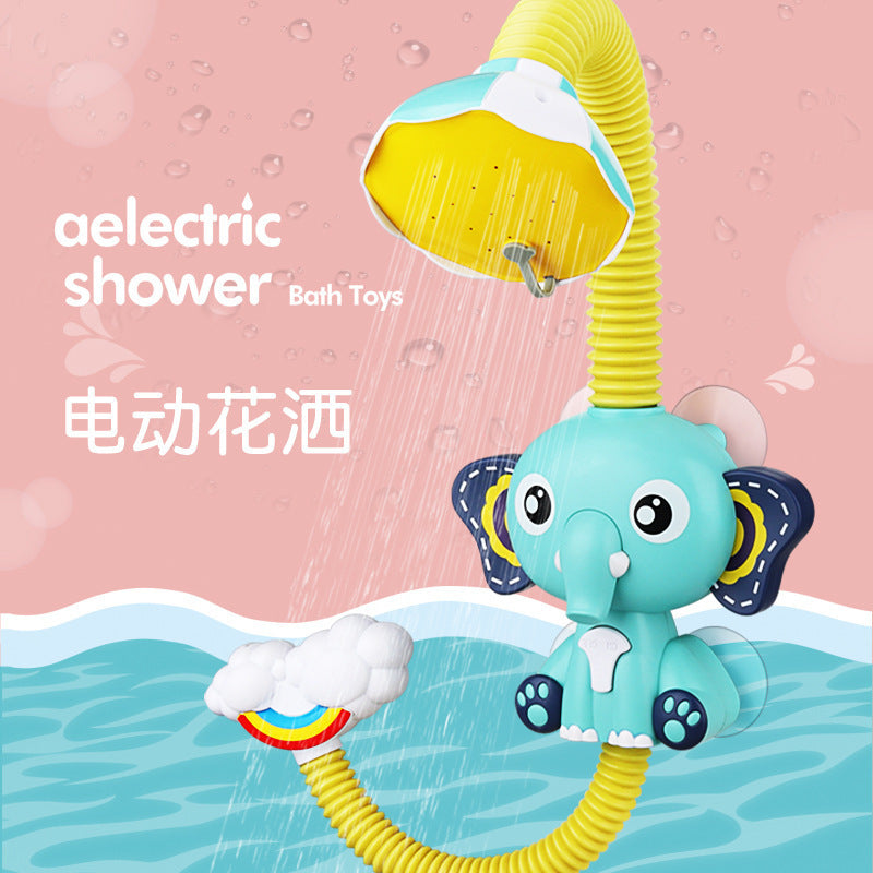 Douyin net celebrity the same elephant electric shower spray children's baby baby bathroom bathing and bathing toys for men and women