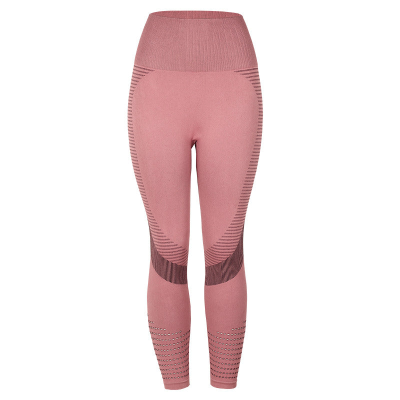 Cross-border peach hip high waist was thin personality feet hollowed out women's yoga pants