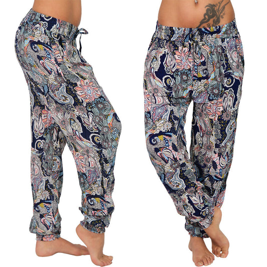 European and American digital printing pants harem pants casual trousers