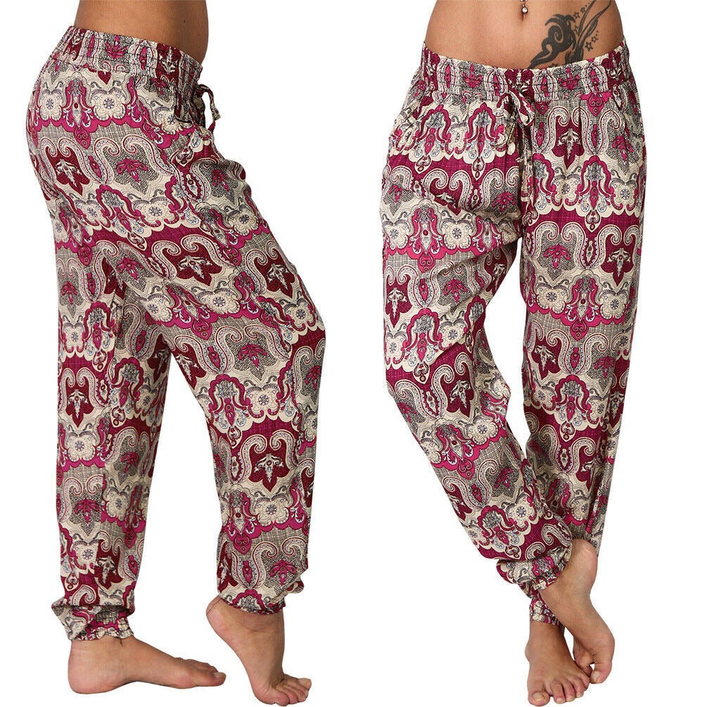 European and American digital printing pants harem pants casual trousers