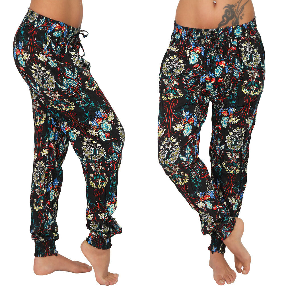 European and American digital printing pants harem pants casual trousers