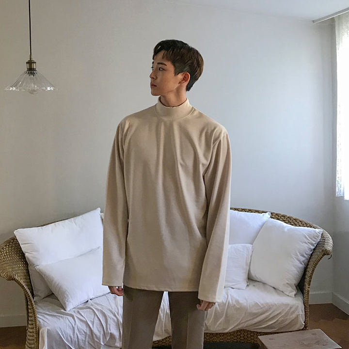 Korean men's long-sleeved t-shirt