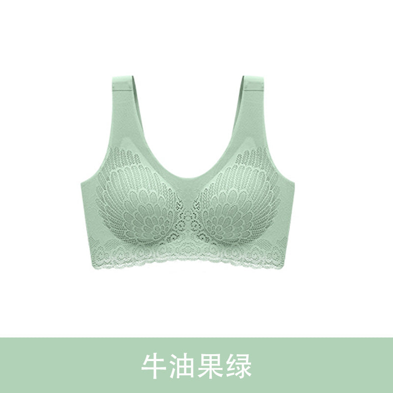 4.0 Lace Seamless Gathering Bra Underwear Women's Vest No Steel Ring Gathering Sleeping Bra