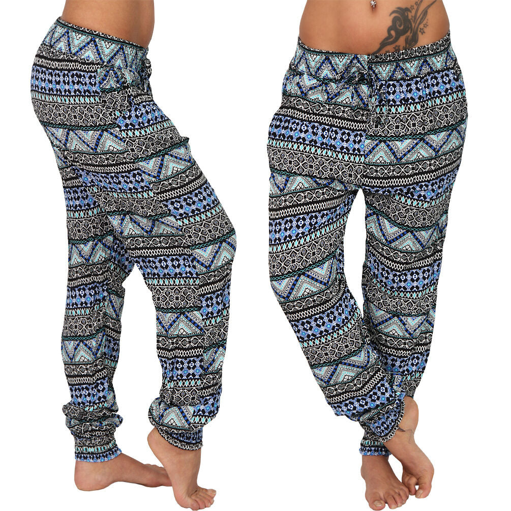 European and American digital printing pants harem pants casual trousers