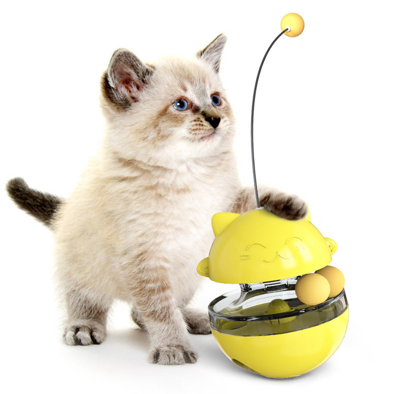 Pet supplies cat turntable teasing cat stick toy swing tumbler leaking food ball self-healing slow food device