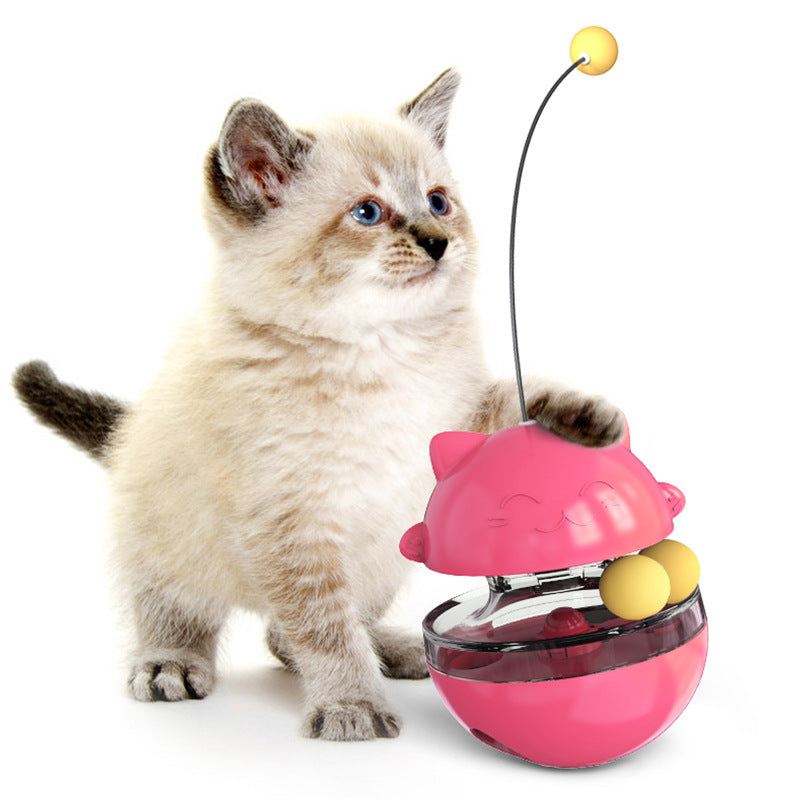 Pet supplies cat turntable teasing cat stick toy swing tumbler leaking food ball self-healing slow food device