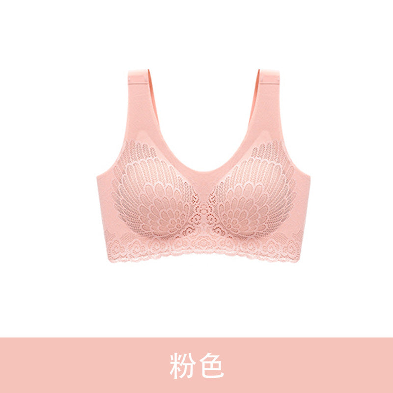 4.0 Lace Seamless Gathering Bra Underwear Women's Vest No Steel Ring Gathering Sleeping Bra