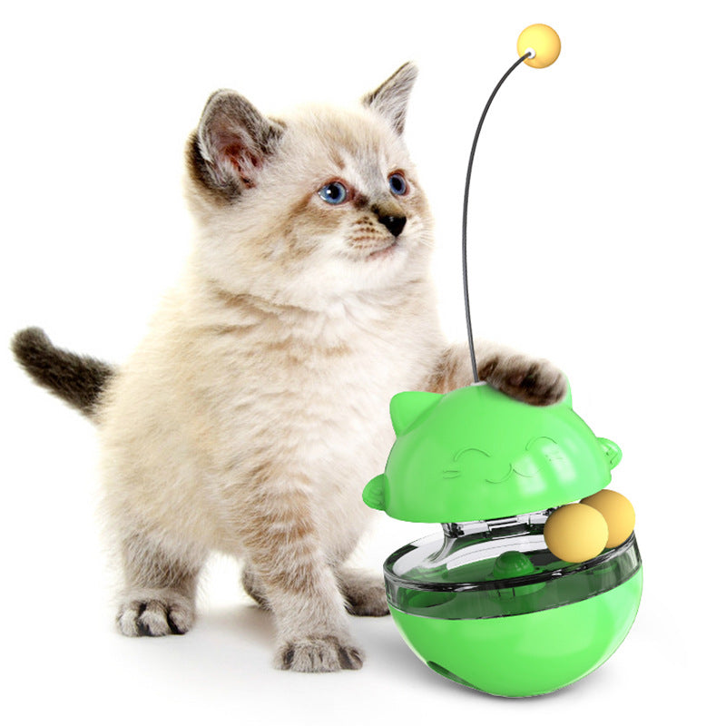 Pet supplies cat turntable teasing cat stick toy swing tumbler leaking food ball self-healing slow food device