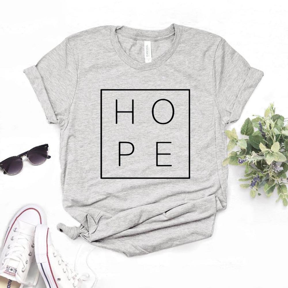 Summer Women's T-shirt HOPE Letter Print T-shirt