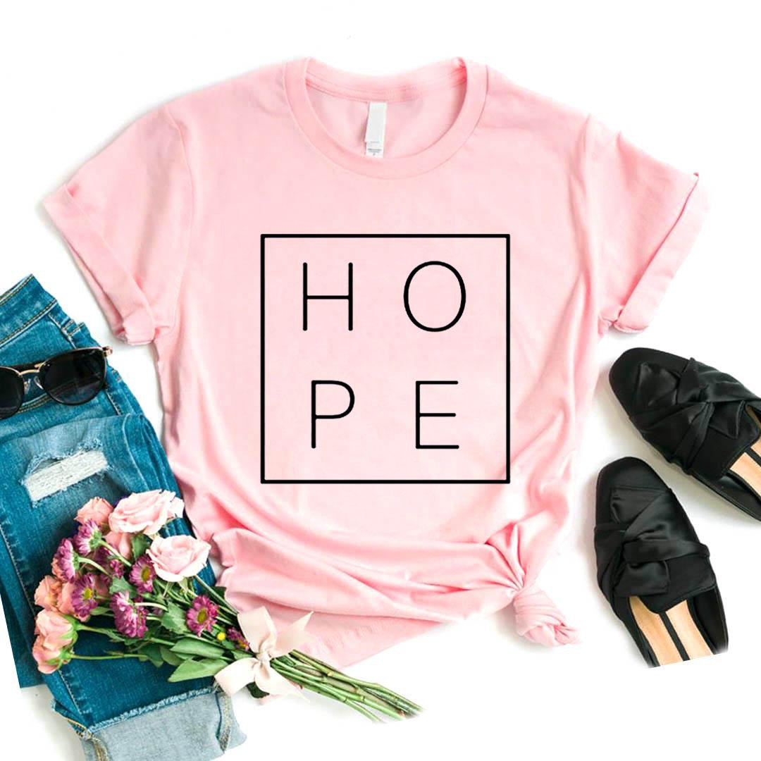 Summer Women's T-shirt HOPE Letter Print T-shirt