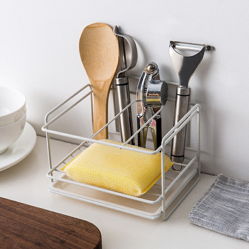 Sponge drain storage rack household pool rack kitchen spice rack sink countertop cleaning rag rack