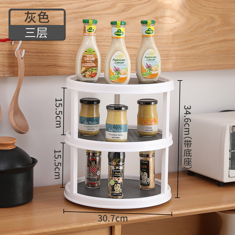 Kitchen seasoning multifunctional rotating rack seasoning rack seasoning storage storage box seasoning storage rack