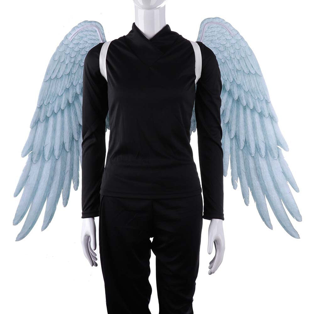 Carnival mardi gras Halloween unisex oversized black and white angel wings