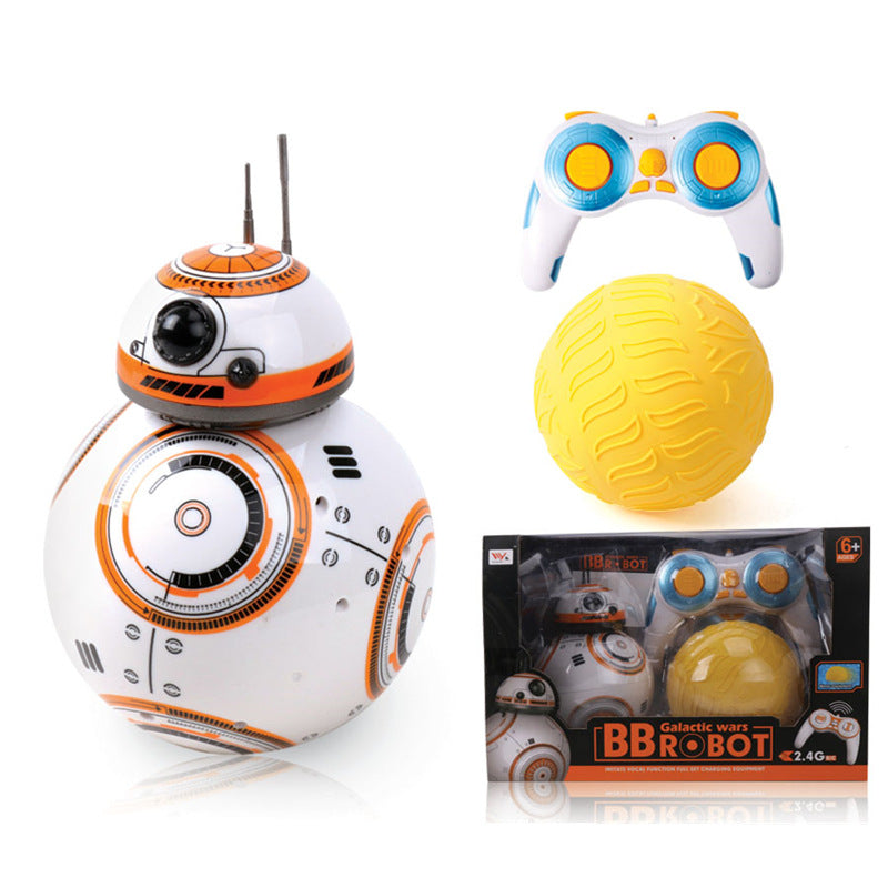 Planet War BB8 Force Intelligent Remote Control Robot Toy Dancing Rotating with Light and Music