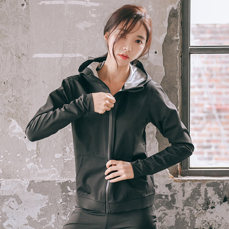 Violent sweat suit sportswear long-sleeved yoga clothing workout clothes running women burst sweat clothing burst sweat belt slimming clothes sweat pants