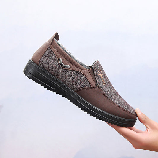 cloth shoes slip-on men's cloth shoes middle-aged and elderly casual breathable dad shoes