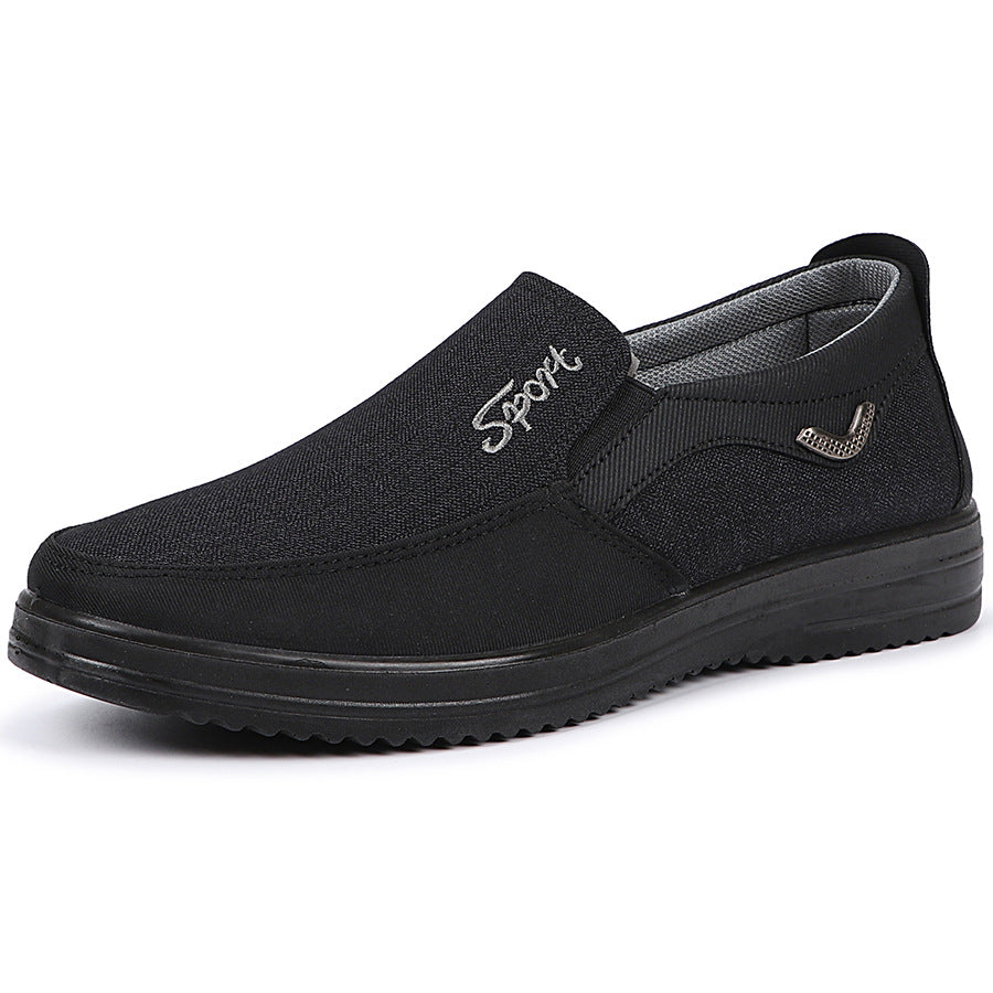 cloth shoes slip-on men's cloth shoes middle-aged and elderly casual breathable dad shoes