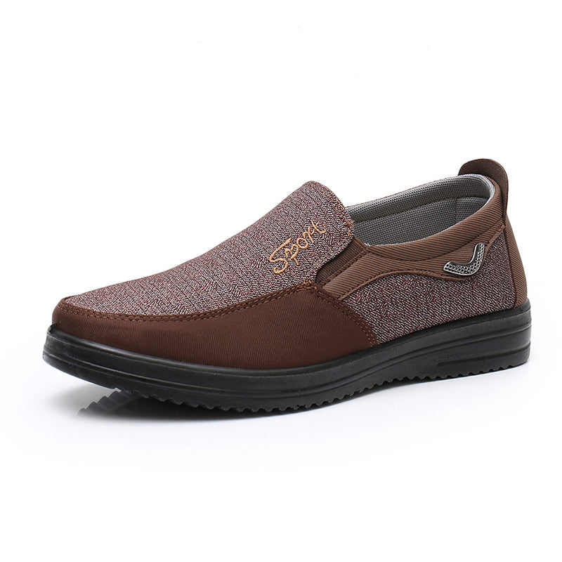 cloth shoes slip-on men's cloth shoes middle-aged and elderly casual breathable dad shoes