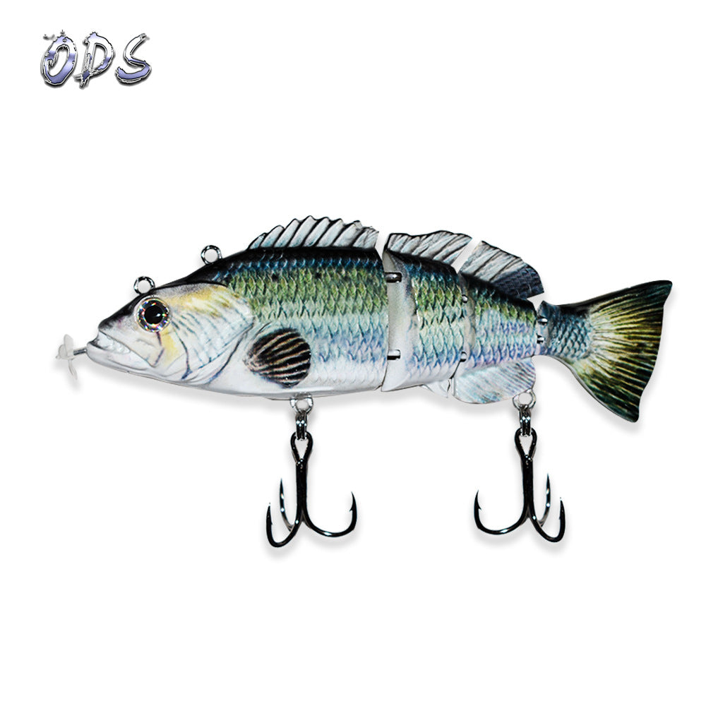 Rechargeable knotty fish green LED luminous simulation hard bait swimming bait propeller electric lure knotty fish