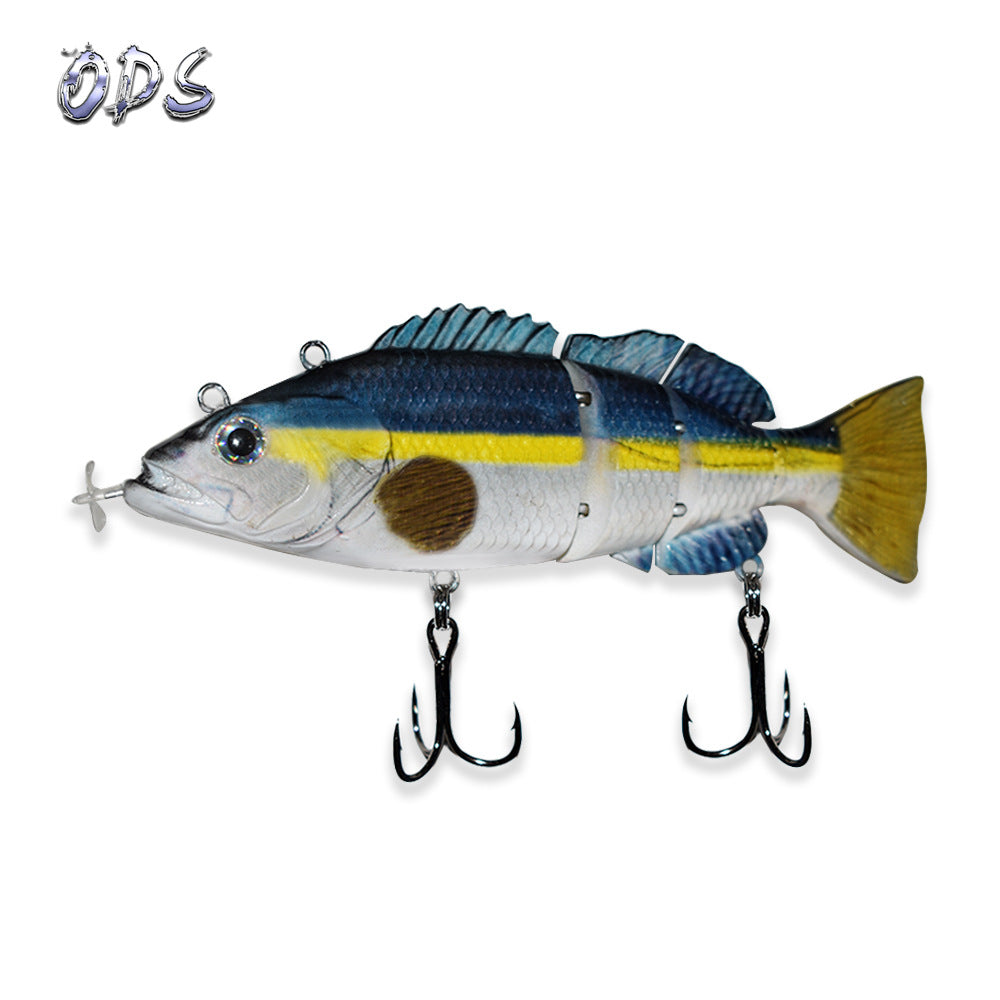 Rechargeable knotty fish green LED luminous simulation hard bait swimming bait propeller electric lure knotty fish