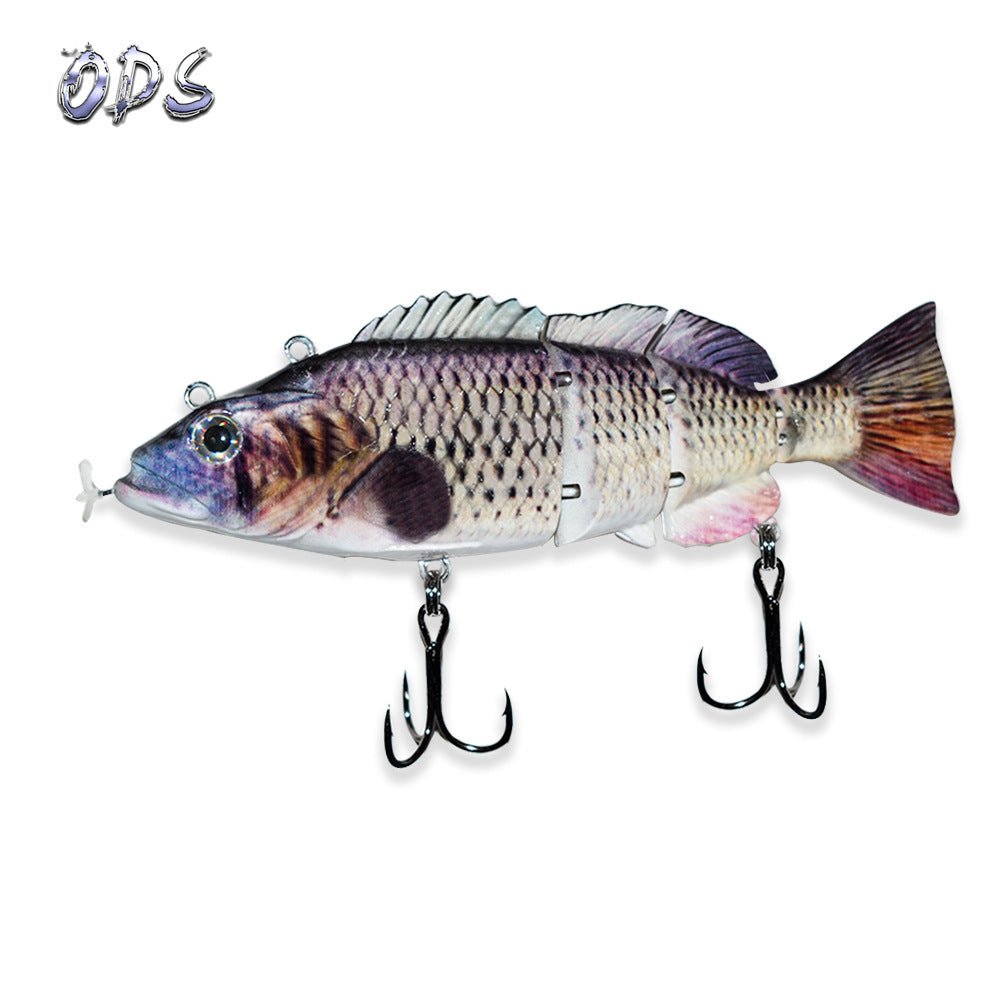 Rechargeable knotty fish green LED luminous simulation hard bait swimming bait propeller electric lure knotty fish