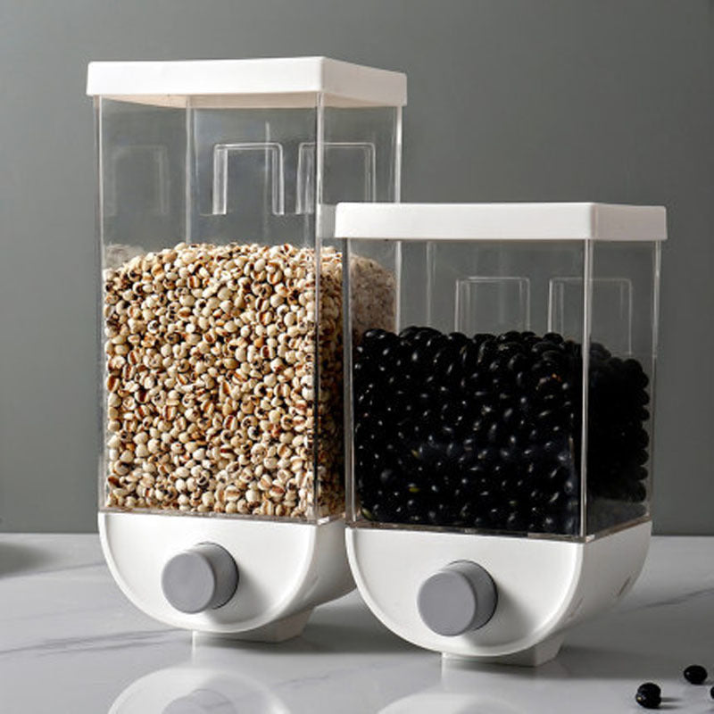 Whole grain storage box kitchen wall-mounted grain storage tank rice bean sealed tank grain dispenser