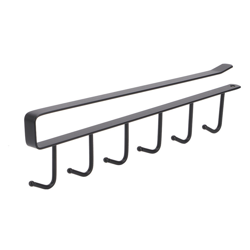 Kitchen iron art nail-free hooks, cabinet storage racks, wardrobe row hooks, door rear finishing racks