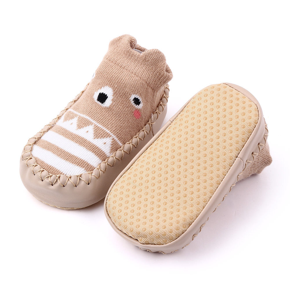 Children's new cartoon baby socks Baby toddler shoes and socks Fox type non-slip soft-soled floor socks