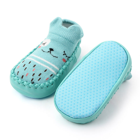 Children's new cartoon baby socks Baby toddler shoes and socks Fox type non-slip soft-soled floor socks